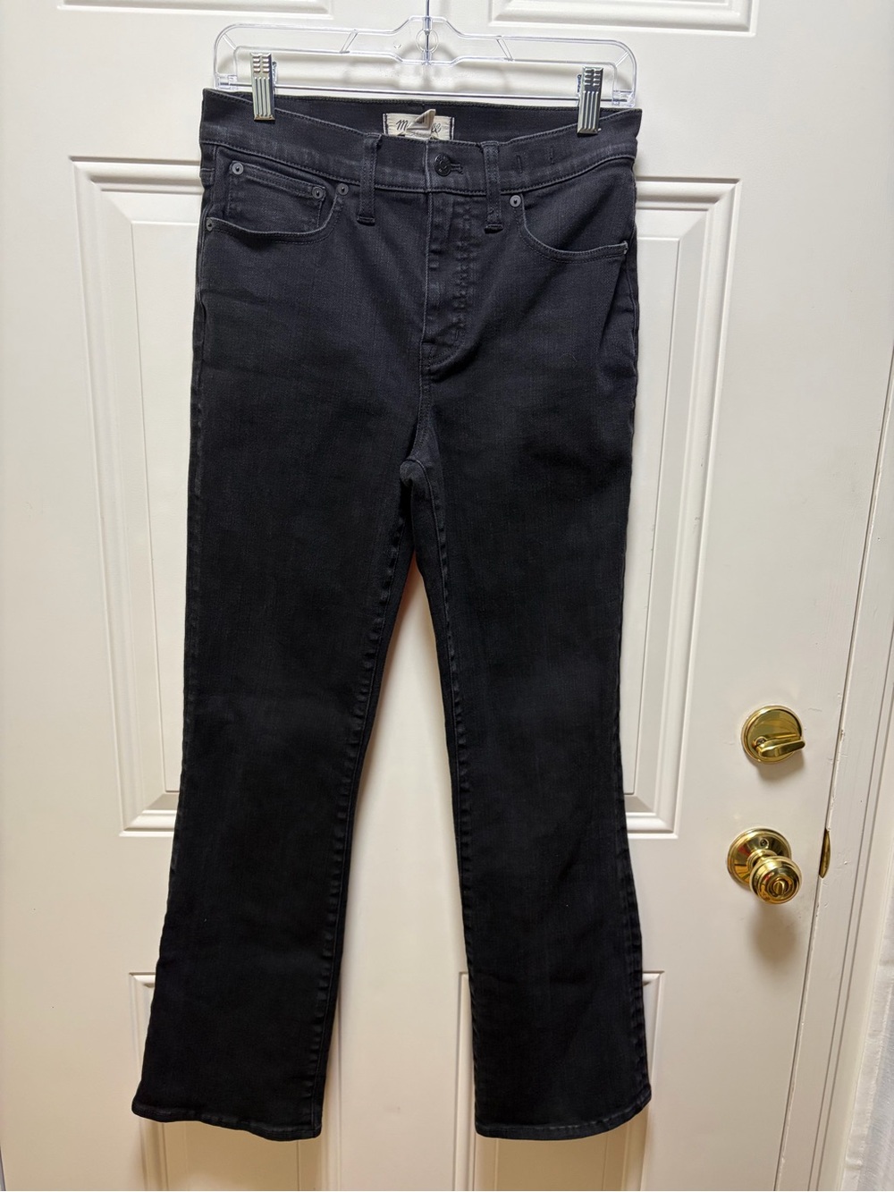 Madewell black wash Mid Rise Kick Out Jeans 28 Tall